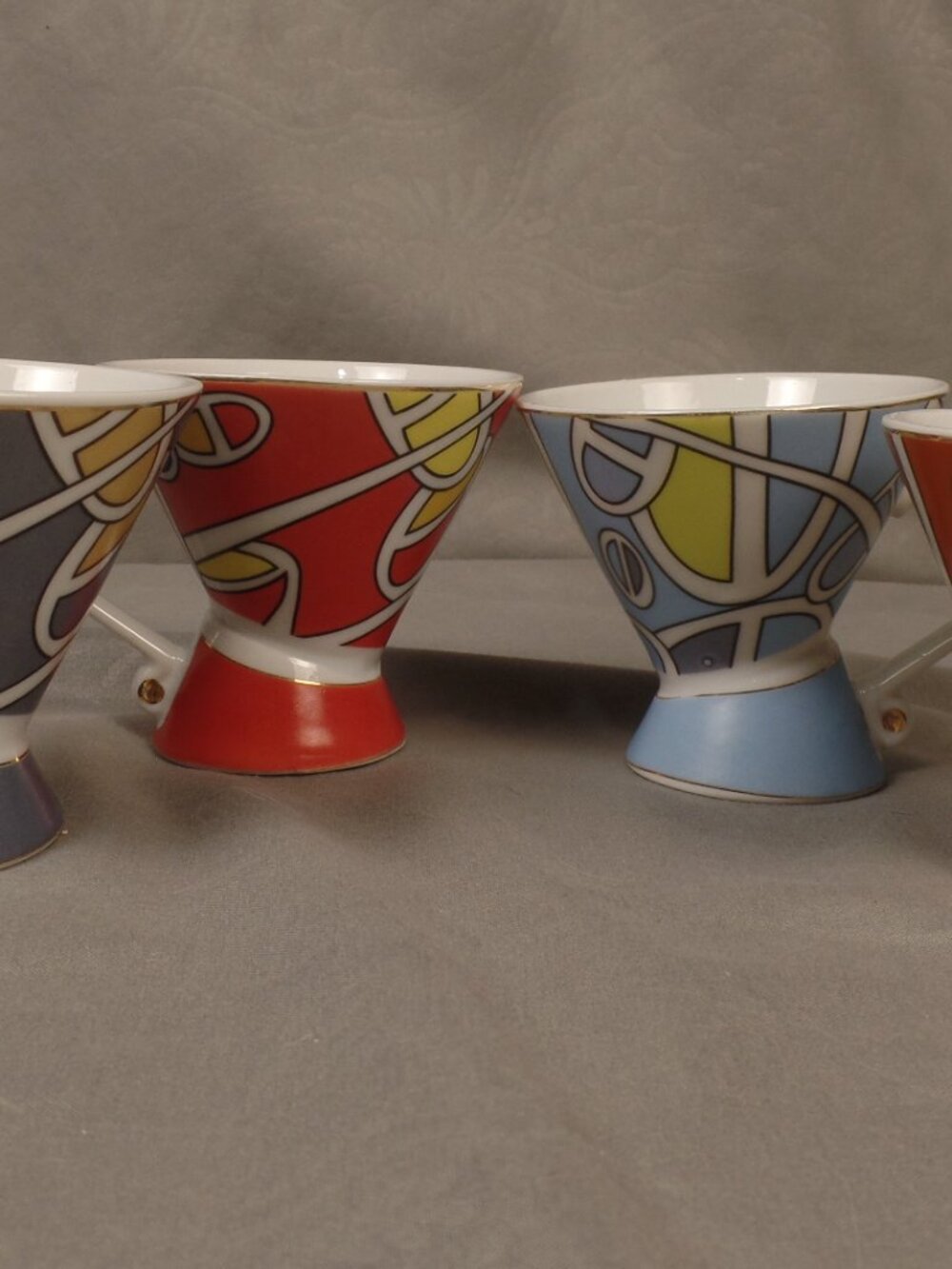 Vintage Bijoux Terner Home Demitasse Expresso Cups & Saucers Set of 4 New in Box